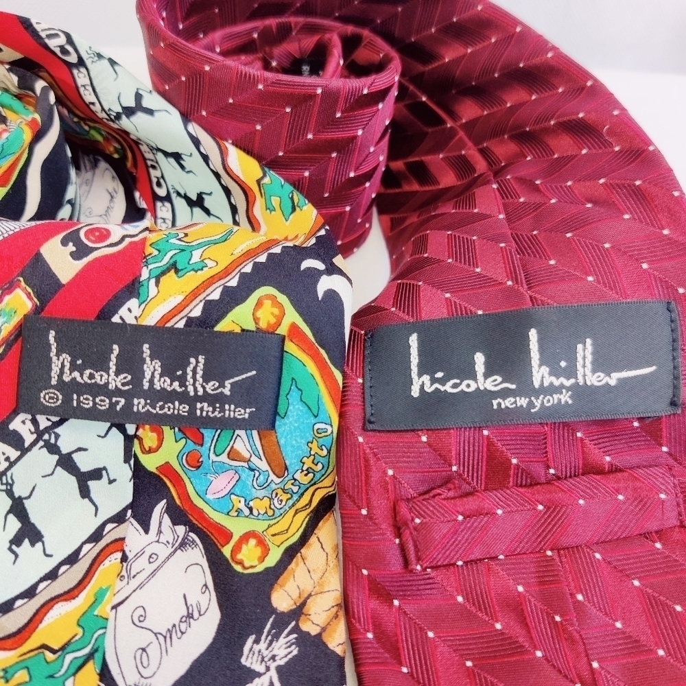 Nicole Miller Silk Neck Tie Vintage 1997 Cuba Cigars Collectible w/ FREE NM Tie - Picture 5 of 16
